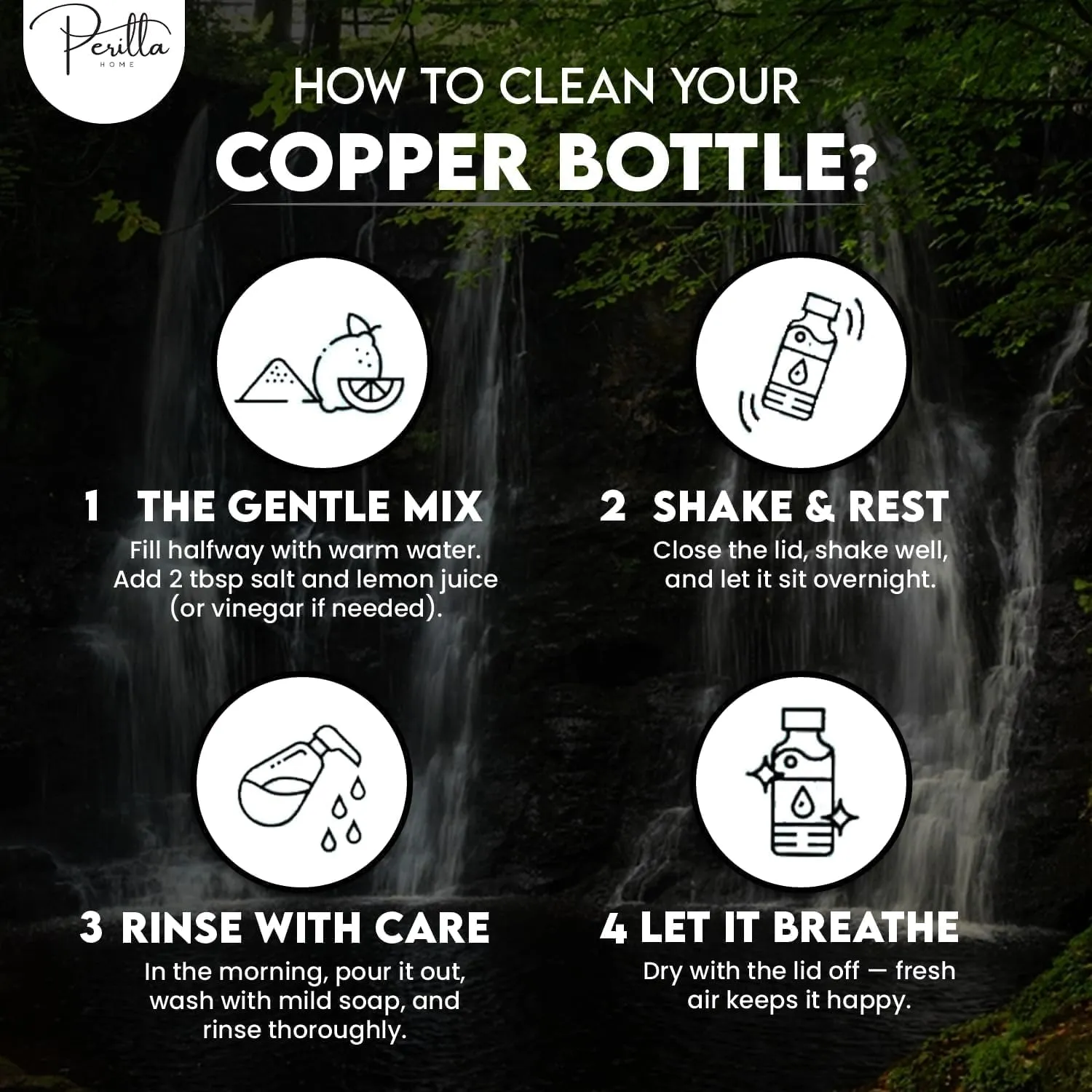 Perilla Home Hammered Copper Water Bottle - 34 Oz Leak Proof 100% Pure Ayurvedic Copper Vessel - Drink More Water And Enjoy The Health Benefits Immediately - For Gym, Yoga Bottle (BMC Hammered)