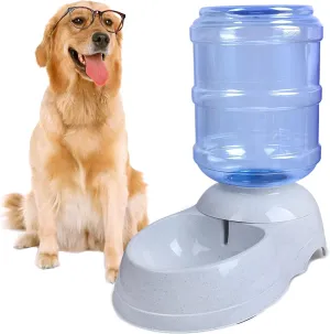 Pet Water Dispenser Station - 3 Gallon/11L Replenish Pet Waterer for Large Dog Cat Animal Automatic Gravity Water Drinking Fountain Bottle Bowl Dish Stand