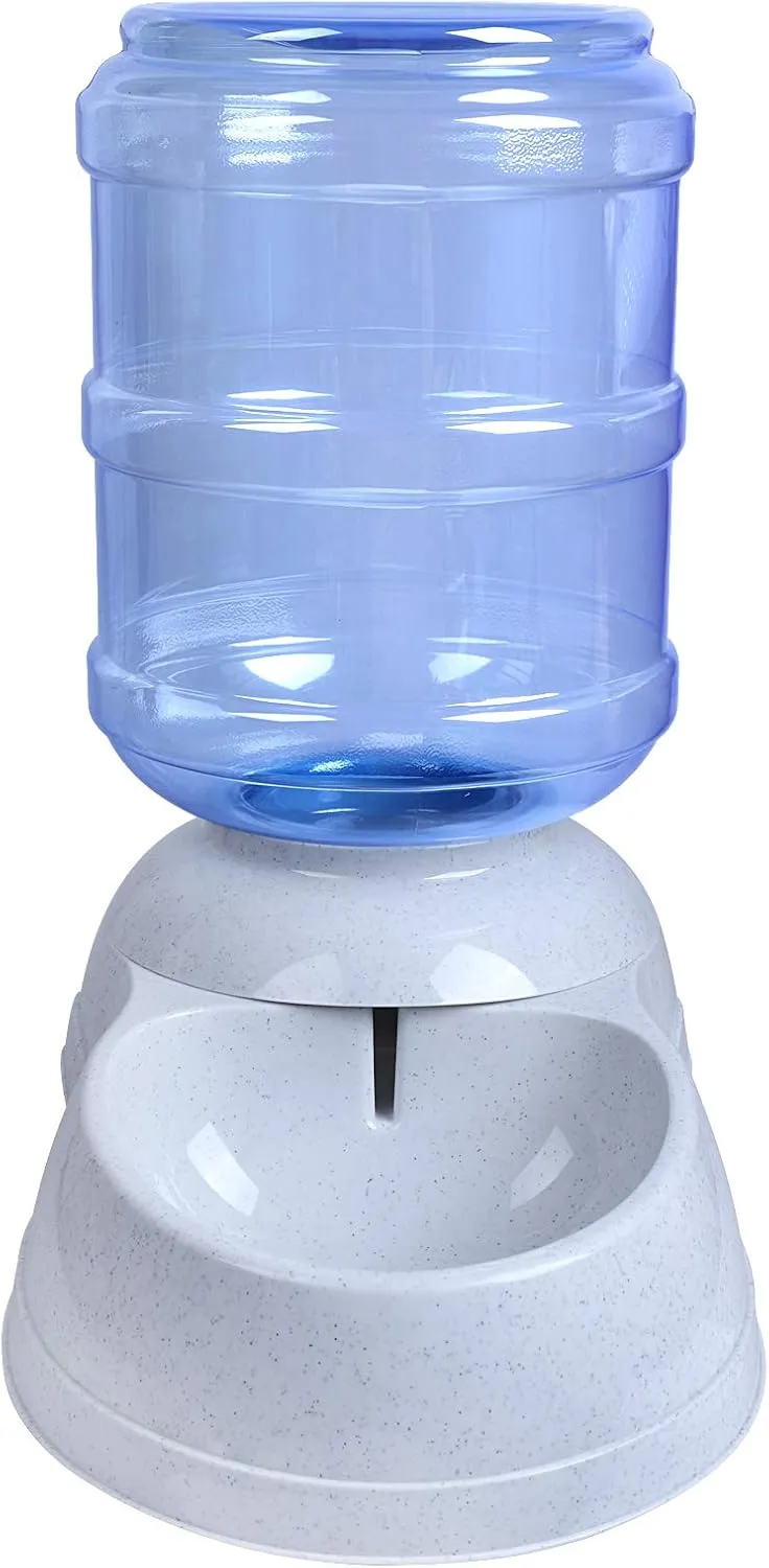 Pet Water Dispenser Station - 3 Gallon/11L Replenish Pet Waterer for Large Dog Cat Animal Automatic Gravity Water Drinking Fountain Bottle Bowl Dish Stand