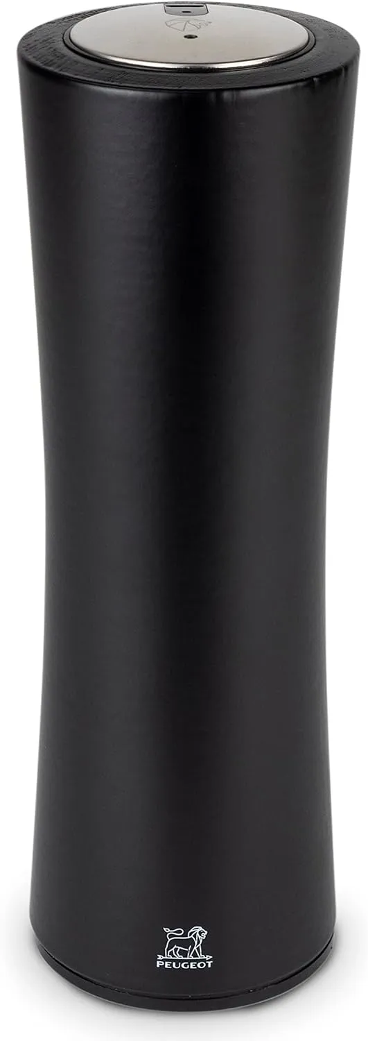Peugeot - Elis Reverse Electric Corkscrew - Rechargeable Automatic Bottle Opener with Foil Cutter - Wood, Black, 8-inches
