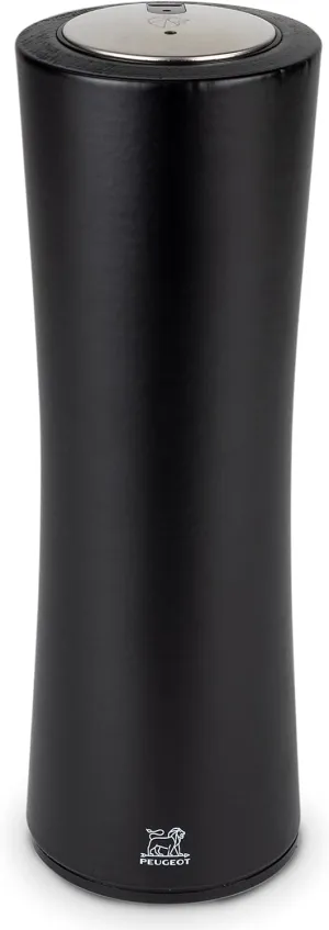 Peugeot - Elis Reverse Electric Corkscrew - Rechargeable Automatic Bottle Opener with Foil Cutter - Wood, Black, 8-inches