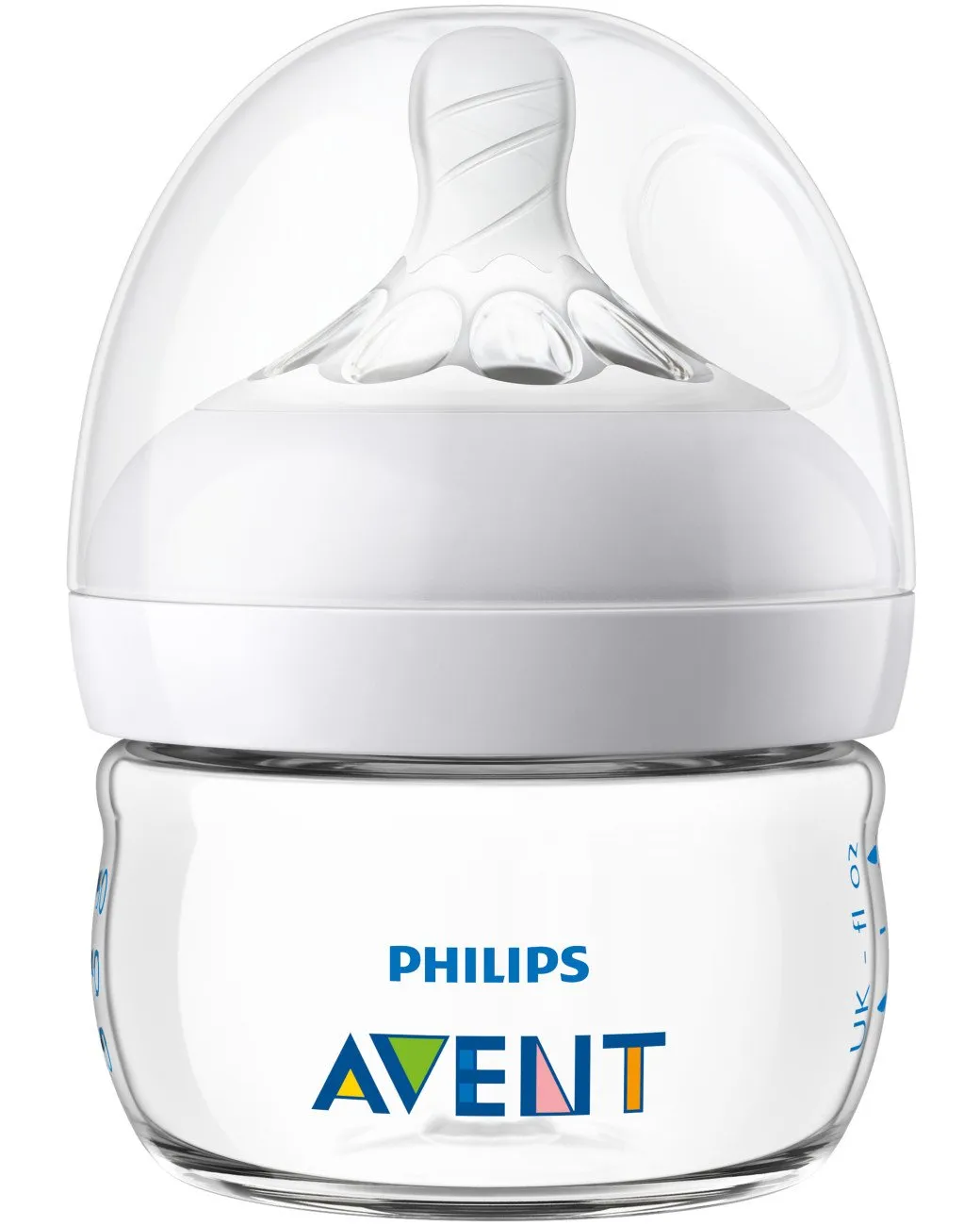 Philips Avent Natural Baby Bottles, with First Flow Nipple, 2OZ/60ML, 2 Pack, SCF019/25