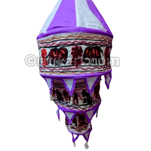 Pipili Lampshade Flower & Elephant Design-3 Step (Purple,White).