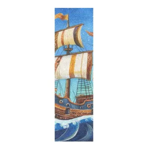 Pirate Ship Sea Blue Grip Tape roll for Skateboards Waterproof Scooter Accessories 33×9 Inch lija para Skateboard