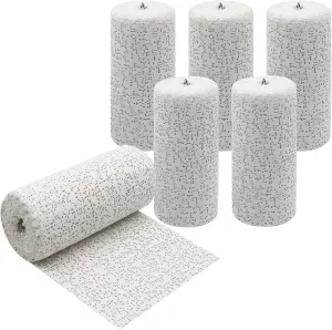 Plaster Cloth Gauze Plaster Bandage Roll Pack of 6 White Bandages Wrap Belly Casting Kit for Body Casts Craft Projects Mask Making Scenery Molds, 6 inch X 106 inch