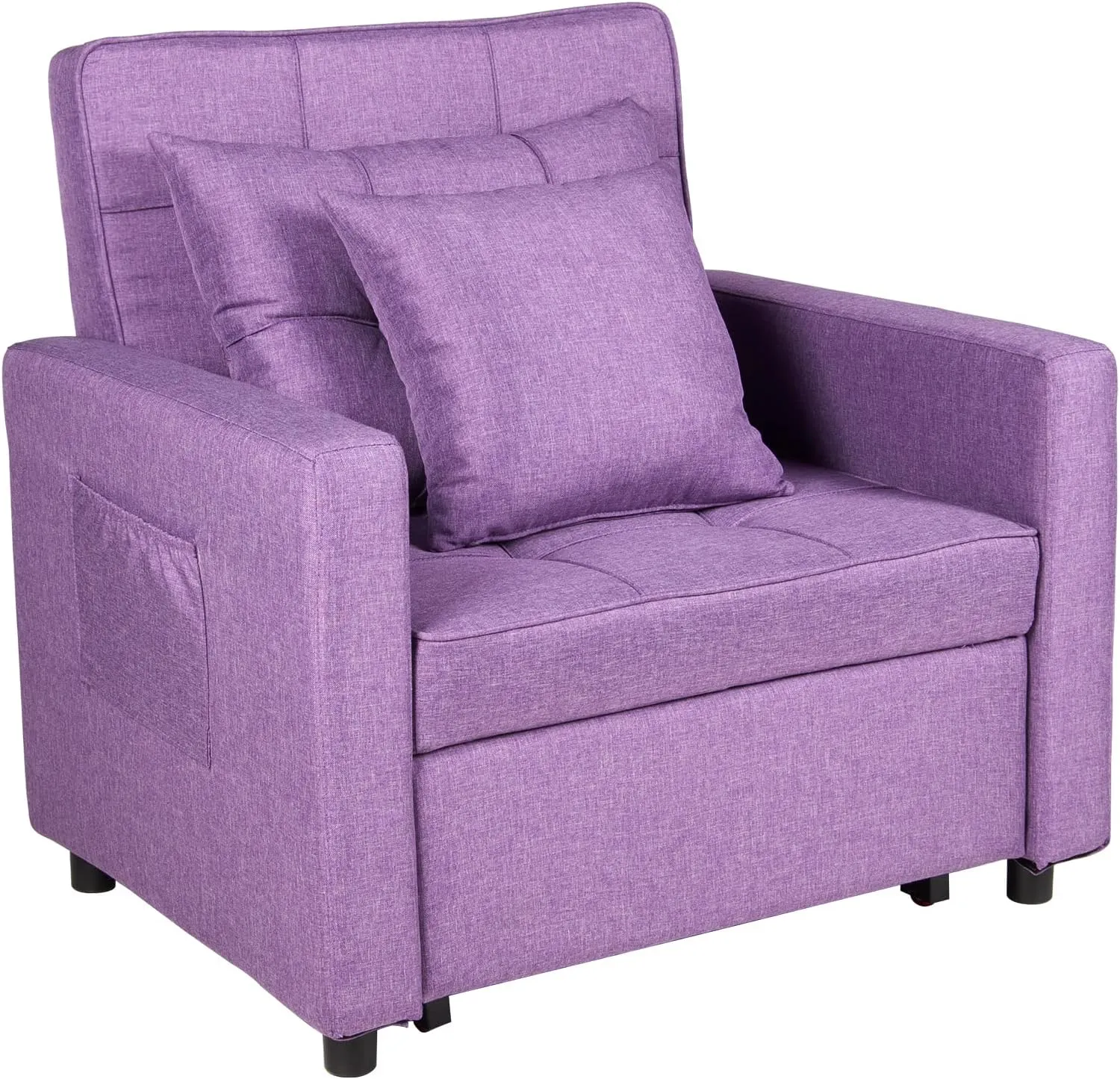Polar Aurora Sofa Bed Chair 3-in-1 Convertible Chair Bed, Lounger Sleeper Chair, Single Recliner for Small Space with Adjustable Backrest