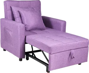 Polar Aurora Sofa Bed Chair 3-in-1 Convertible Chair Bed, Lounger Sleeper Chair, Single Recliner for Small Space with Adjustable Backrest