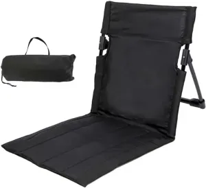 Portable Folding Beach Chair, Ultra-Light Aluminum Frame, Folding Lazy Chair for Camping, Beach, Travel, Black/Green (Black)