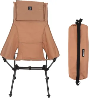Portable Folding Camping Chair with Storage, Aluminum Alloy Frame and Ergonomic for Outdoor Activities Like Hiking Travel Beach Picnic (Sand)