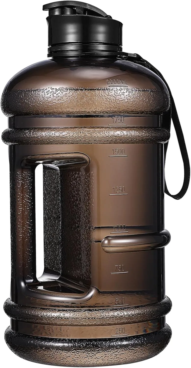 Portable Large Capacity Sports Water Bottle for Fitness Gym Outdoor Use Measurement Markers Durable Safe Hydration