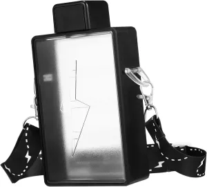 Portable Rectangular Water Bottle Stylish Flat Design for Gym Outdoor Use Lightweight for Men Daily Hydration