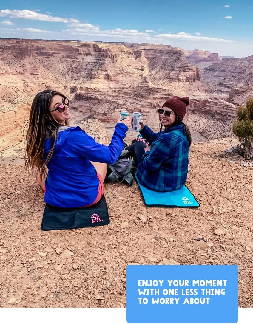 Portable Waterproof Seat for Your Butt - Lightweight, Hands-Free, Compact - Outdoor Protection for Wet Seats - Stadium, Hiking, Camping, Hunting, Car Seat