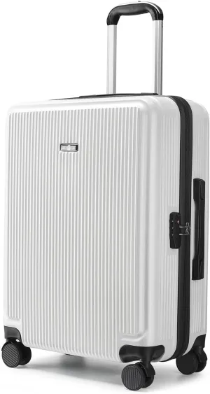 Premium Carry on Luggage - Airline Approved Spinner Wheels, TSA Lock, Hard Shell Suitcase with Metal Corner - Perfect Travel Companion for Adults