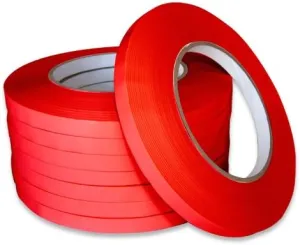 Produce Bag Closer seal tape 3/8" x 180 Yards (10 Rolls) (Red)