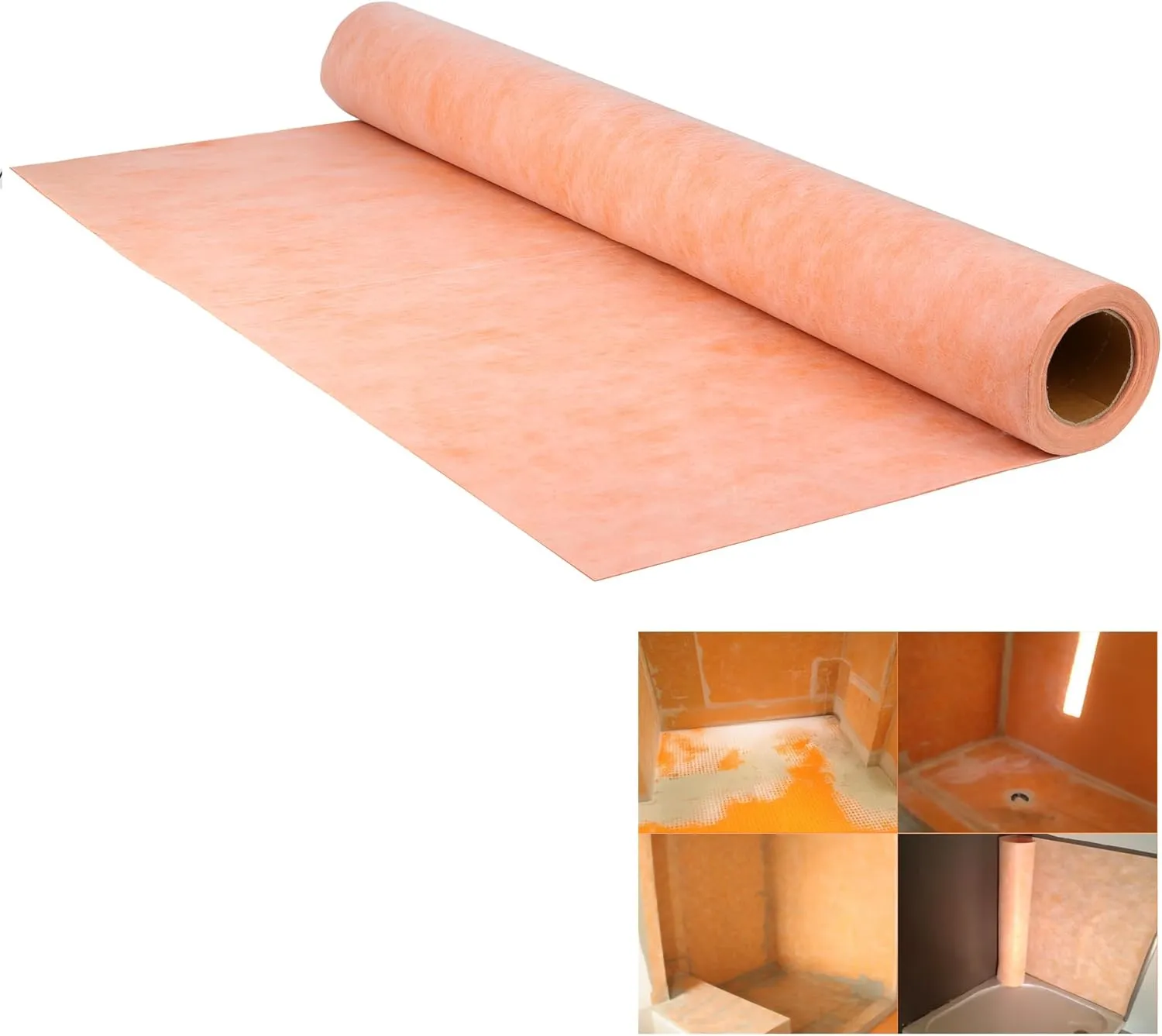Professional Waterproof Membrane for Shower,- 3.3 FT x 33 FT Roll (108 Sq Ft), 23.6 Mil Thick, Superior Waterproofing Solution for Bathroom, Kitchen,Saunas and Wet Areas