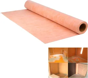 Professional Waterproof Membrane for Shower,- 3.3 FT x 33 FT Roll (108 Sq Ft), 23.6 Mil Thick, Superior Waterproofing Solution for Bathroom, Kitchen,Saunas and Wet Areas