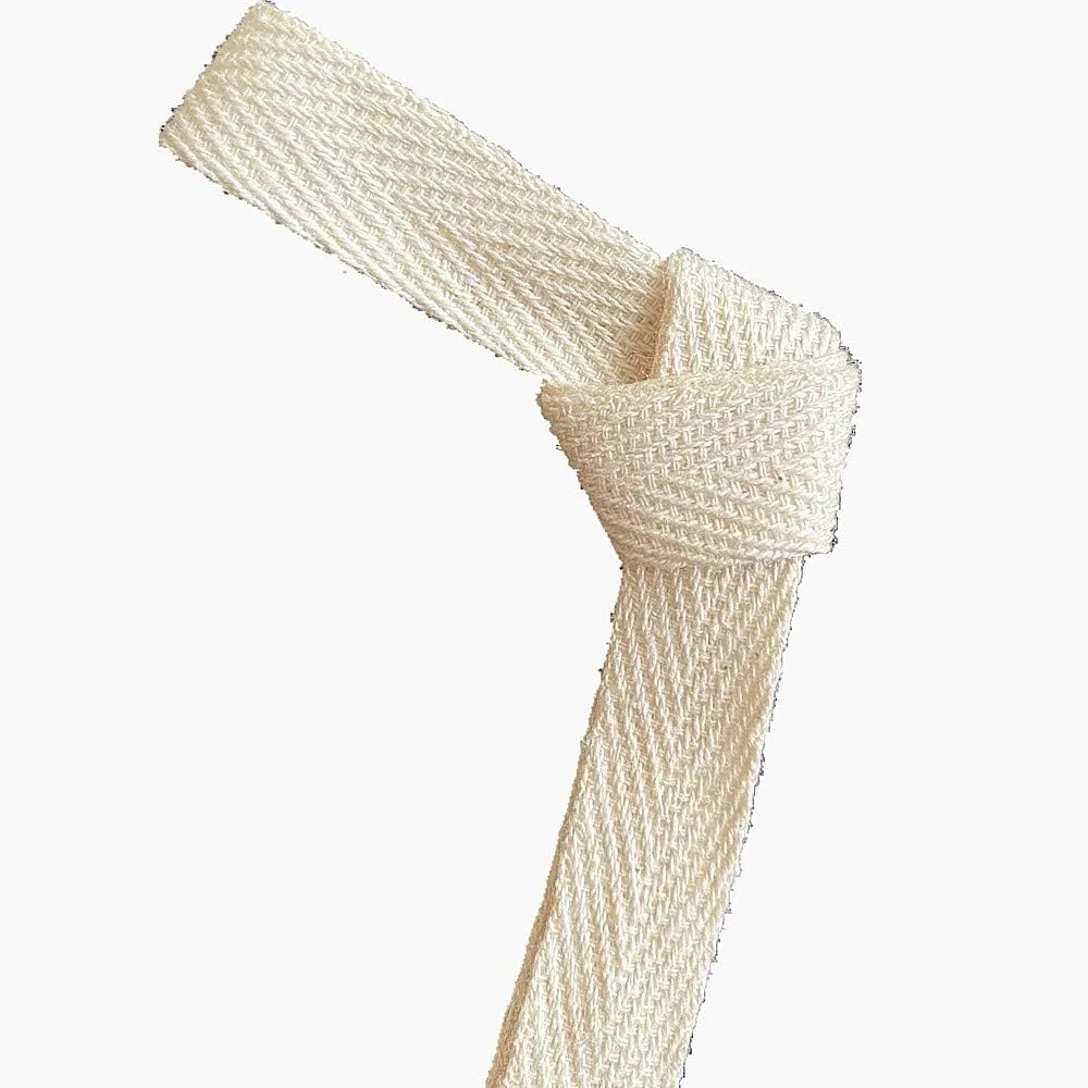 QIANF Twill Tape Ribbon 100% Cotton Natural Color 1 Inch Wide 50 Yard Roll Herringbone Tape(1 Inch-50Yard, Off-White)