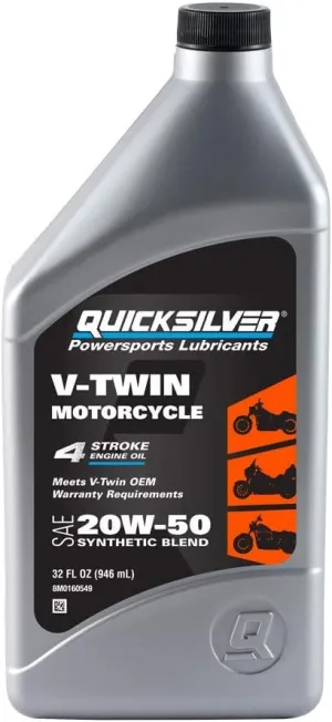 Quicksilver 20W-50 Synthetic Motorcycle Oil - 1 Qt.
