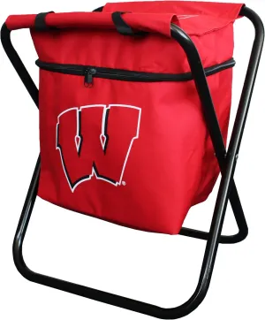 R2 Imports University of Wisconsin Badgers Logo Portable Folding Cooler Seat, 3"-5" x 6" Magnets