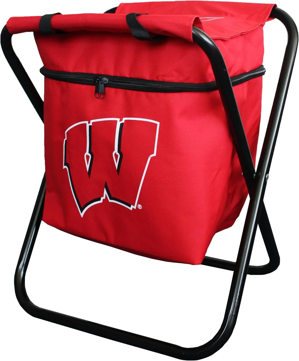 R2 Imports University of Wisconsin Badgers Logo Portable Folding Cooler Seat, 3"-5" x 6" Magnets
