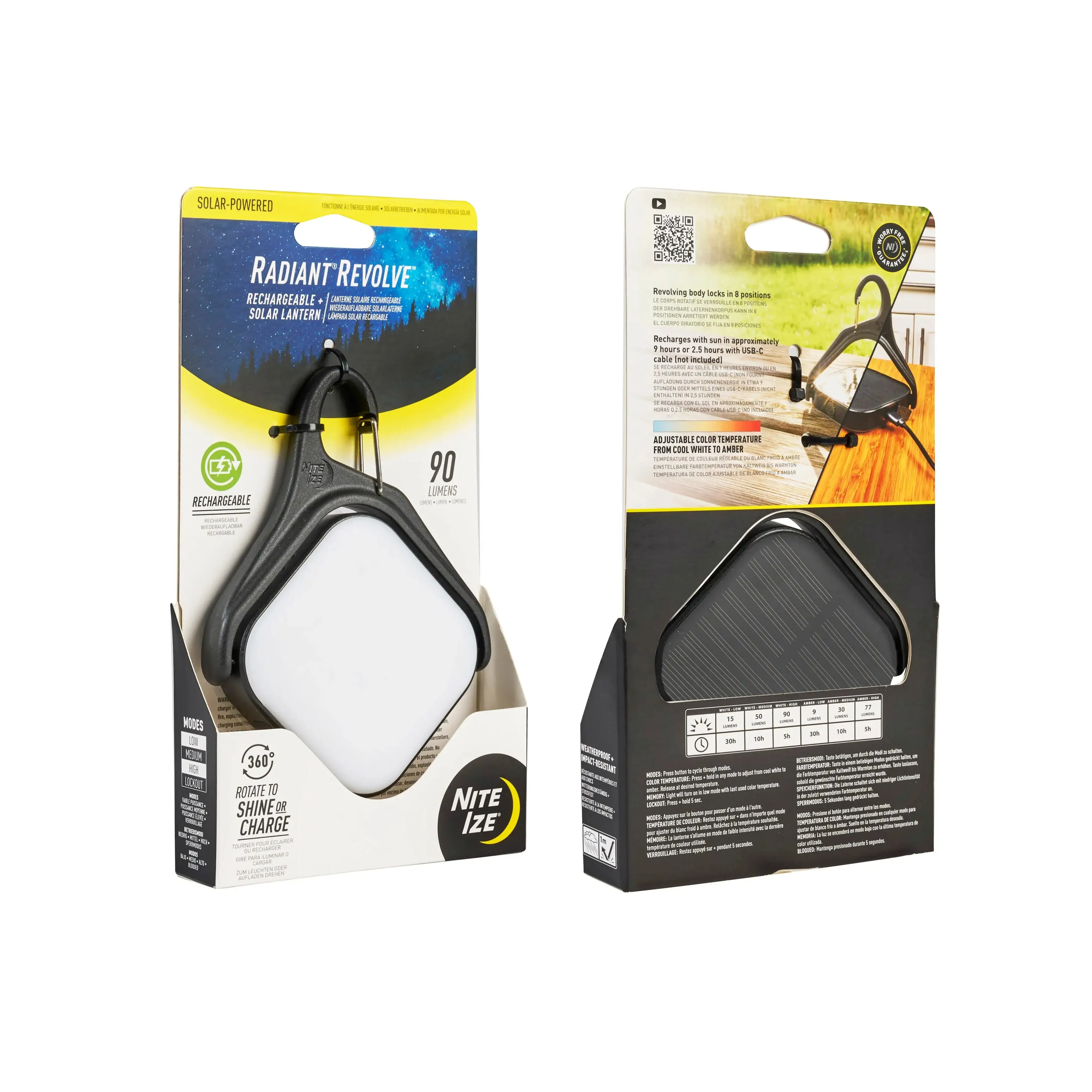 RADIANT® REVOLVE™ RECHARGEABLE   SOLAR LANTERN