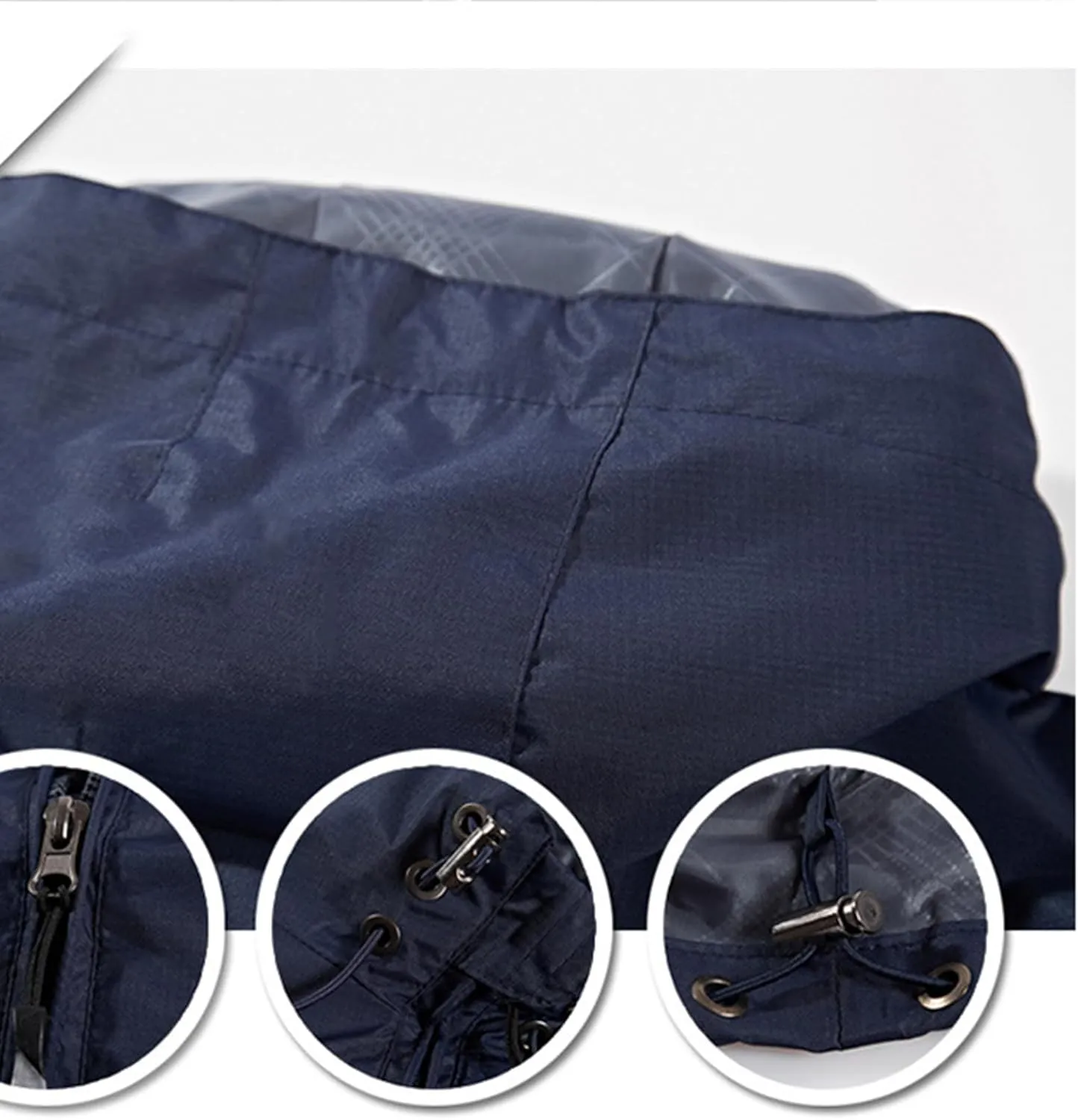 Rain Jacket for Men Lightweight Waterproof Windbreaker Shell Jacket Raincoat with Hood for Hiking Travel Outdoor