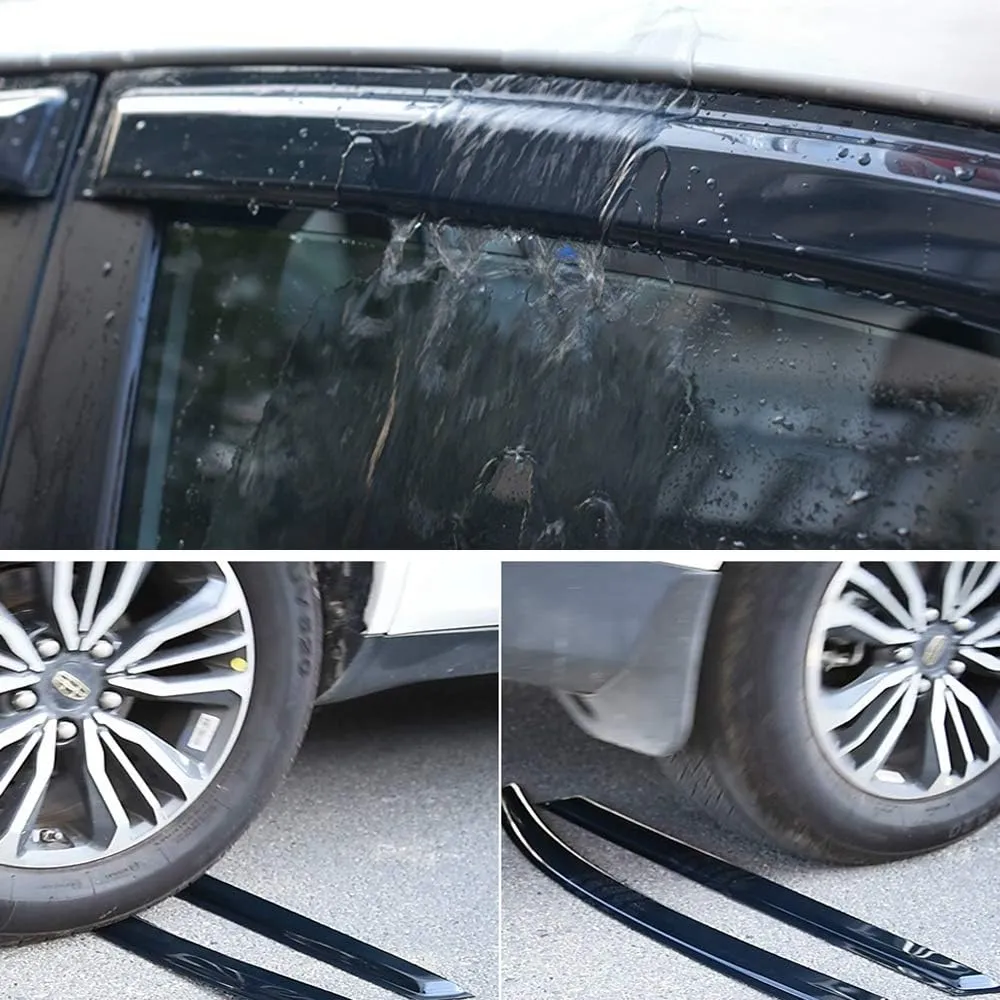 Rainproof Side Window Wind Deflectors for 2018-2025 Chevy Traverse, Tape-on Sun Rain Guard Sets,Nice Looking Window Visors for Cars,Vent Deflector for Chevy Traverse 18-25 94553