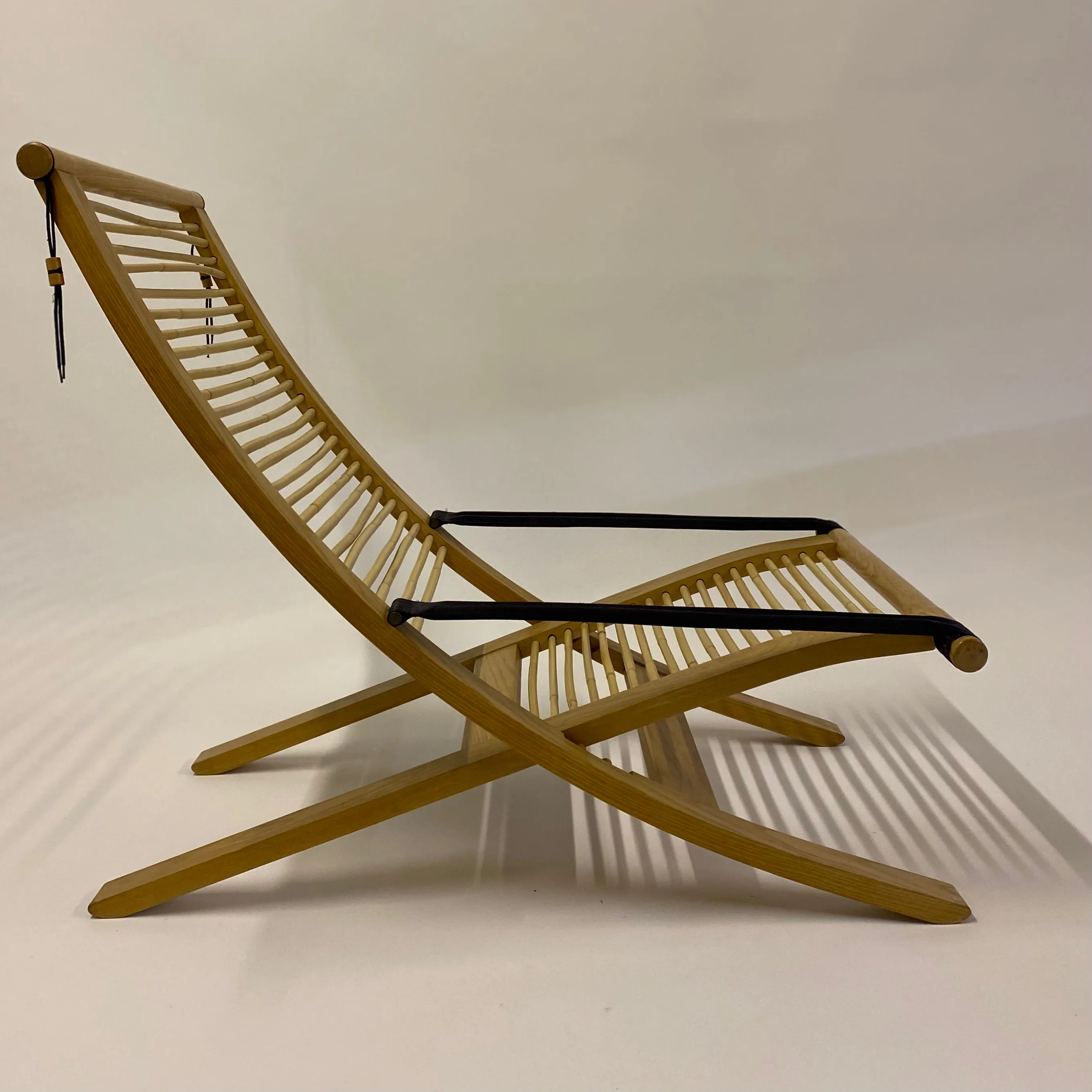 Rattan & Steam Bent Chair & Ottoman