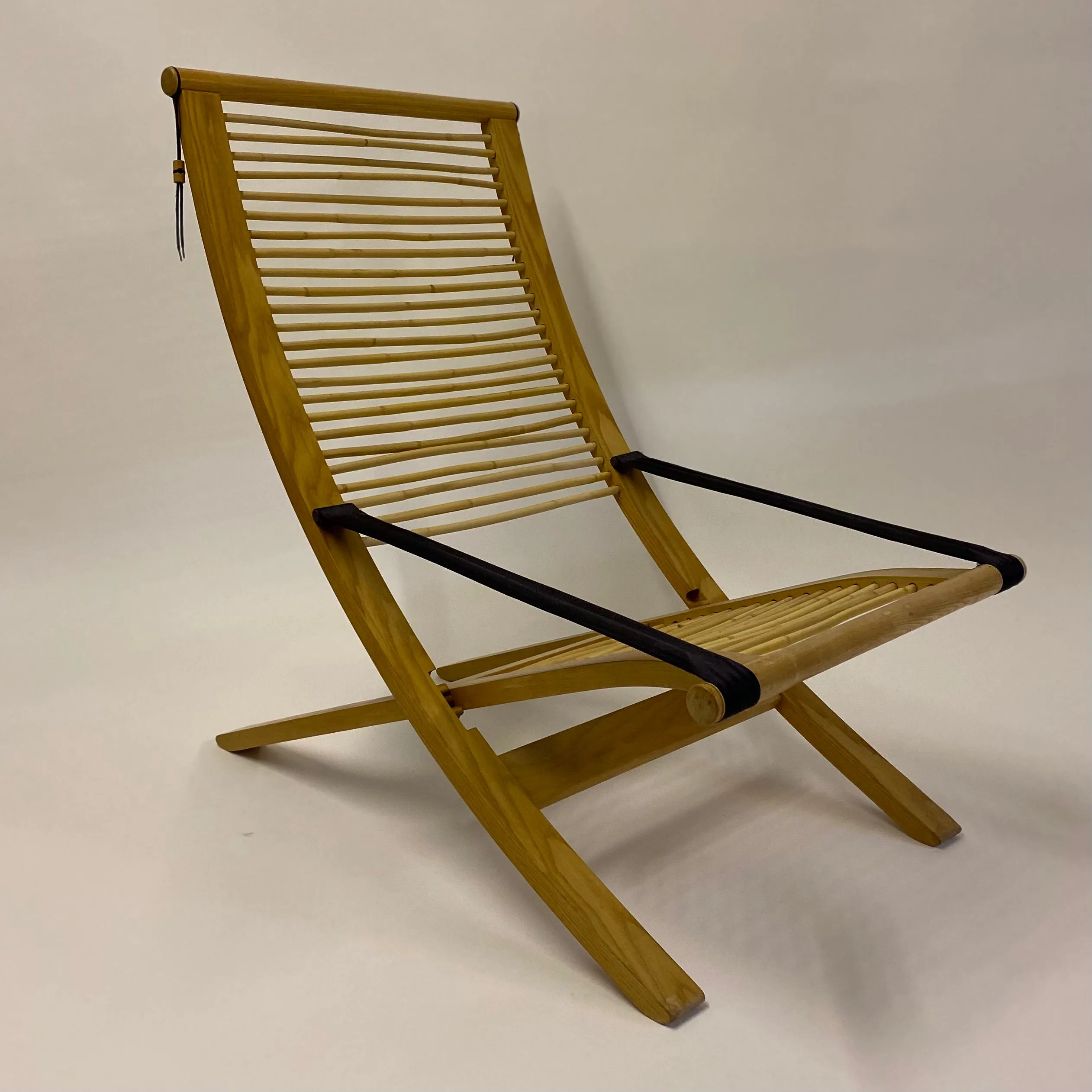 Rattan & Steam Bent Chair & Ottoman