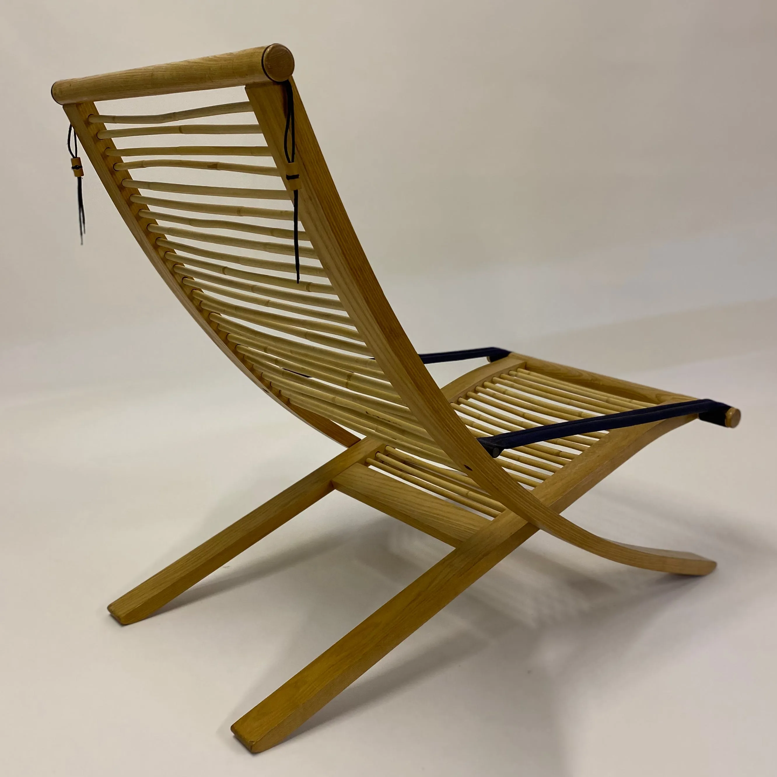 Rattan & Steam Bent Chair & Ottoman
