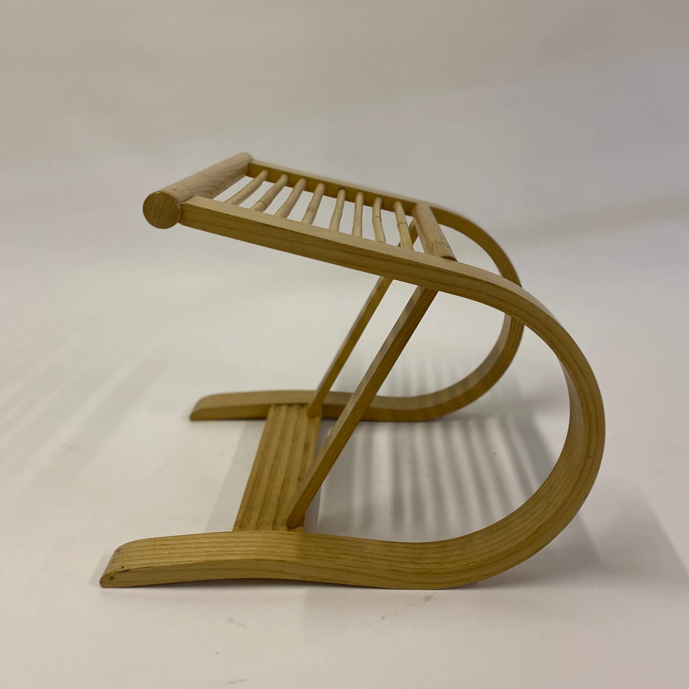 Rattan & Steam Bent Chair & Ottoman