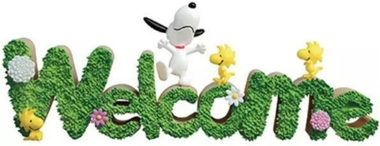 Re-Ment Peanuts Snoopy & Friends Miniature Figurines, Officially Licensed (Welcome)