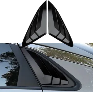 Rear Side Window Louvers Compatible for 2021 2022 2023 2024 2025 Kia K5 GT GT Line Accesories Sport Style Air Vent Cover (Glossy Black)