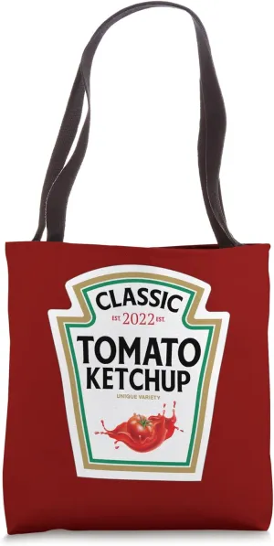 Red Ketchup DIY Matching Couples Groups Halloween Costume Tote Bag