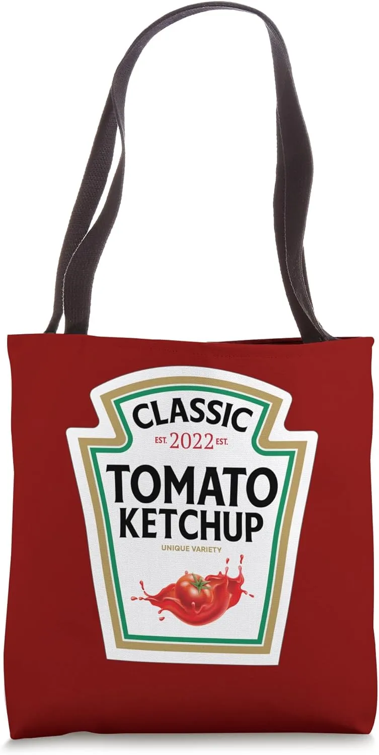 Red Ketchup DIY Matching Couples Groups Halloween Costume Tote Bag