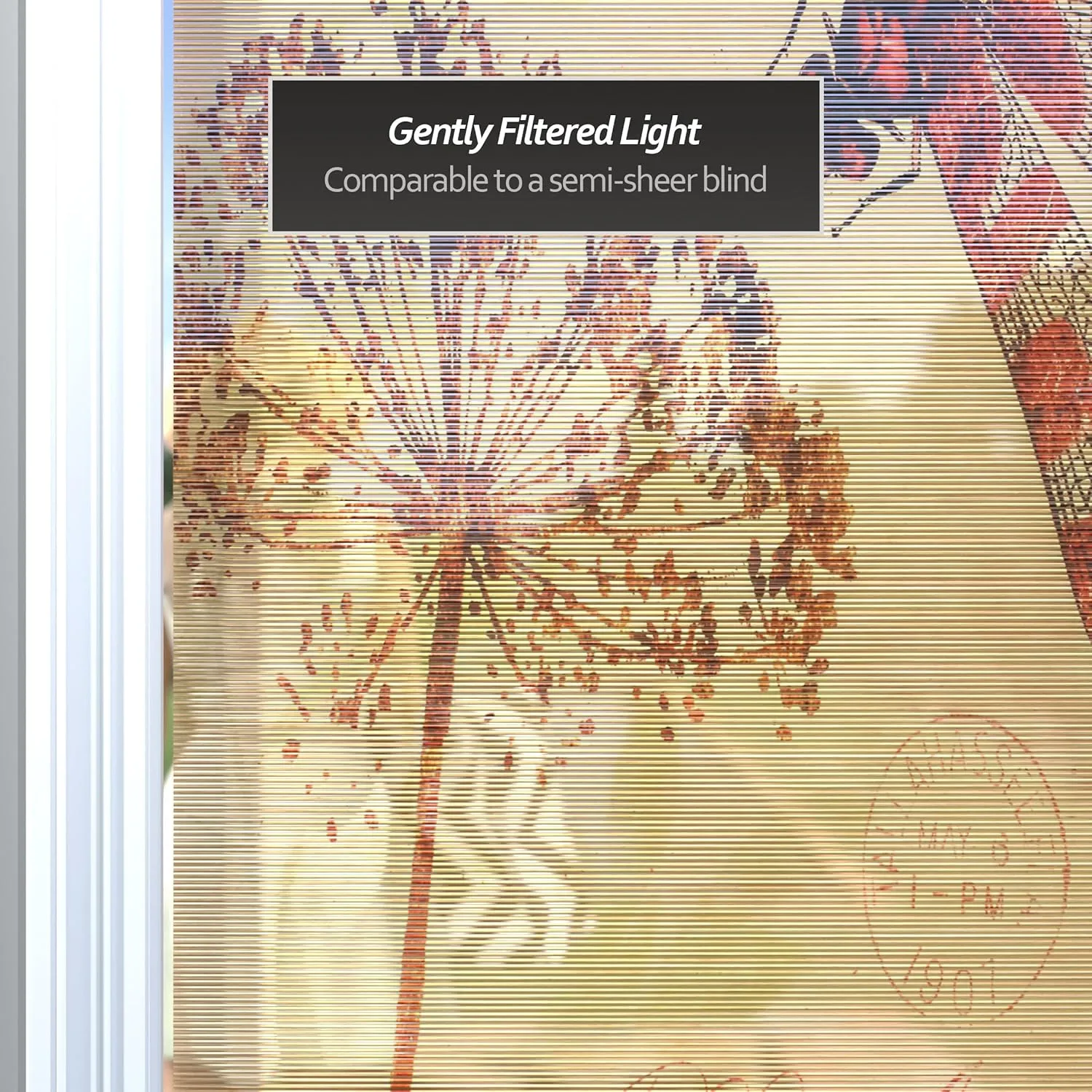 Red Lantern Bamboo Window Shade Blind - Dragonfly 36" Wide