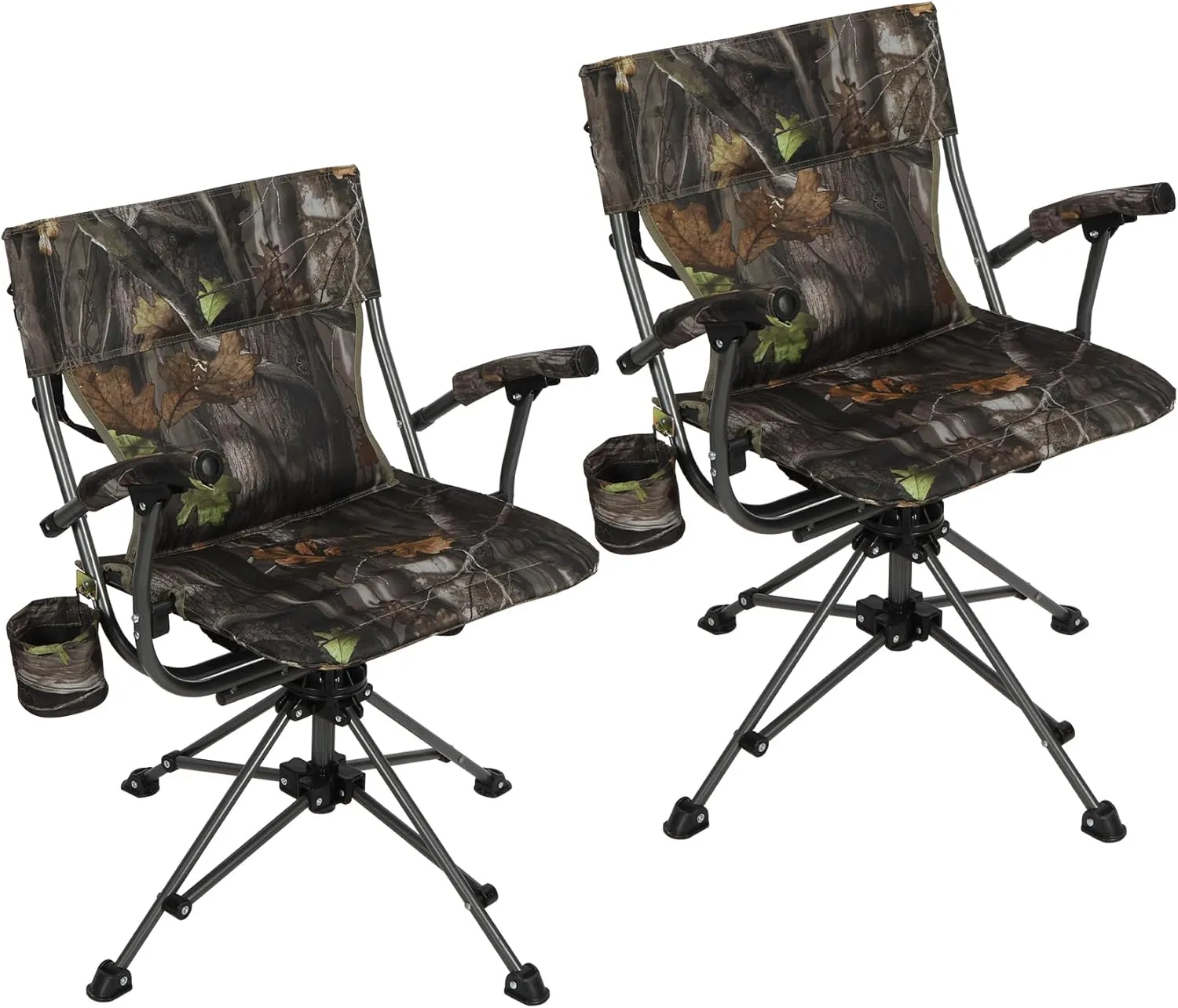 REDCAMP 360 Degree Swivel Hunting Chair for Blinds, Folding Hunting Seats with Armrest for Camping Backpacking Fishing