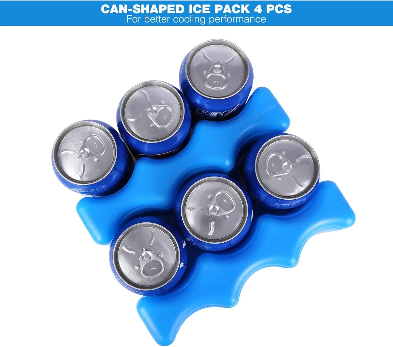 REDCAMP Bottle Ice Packs for Breast Milk, Reusable Ice Packs for Coolers, Insulated Contoured Freezer Pack, Bottle Ice Pack Long-Lasting Cooling for Breastmilk, Beer,Camping & Travel