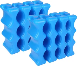 REDCAMP Bottle Ice Packs for Breast Milk, Reusable Ice Packs for Coolers, Insulated Contoured Freezer Pack, Bottle Ice Pack Long-Lasting Cooling for Breastmilk, Beer,Camping & Travel