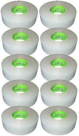 RENFREW Pro 10 Roll Pack, Polyflex Hockey or Soccer Shin Guard / Sock Tape, Clear, 24MM x 30M