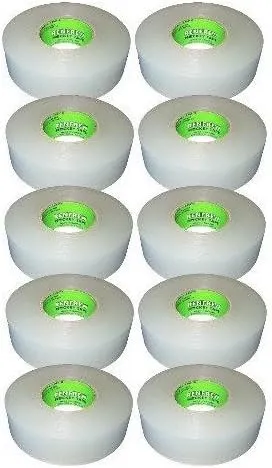 RENFREW Pro 10 Roll Pack, Polyflex Hockey or Soccer Shin Guard / Sock Tape, Clear, 24MM x 30M