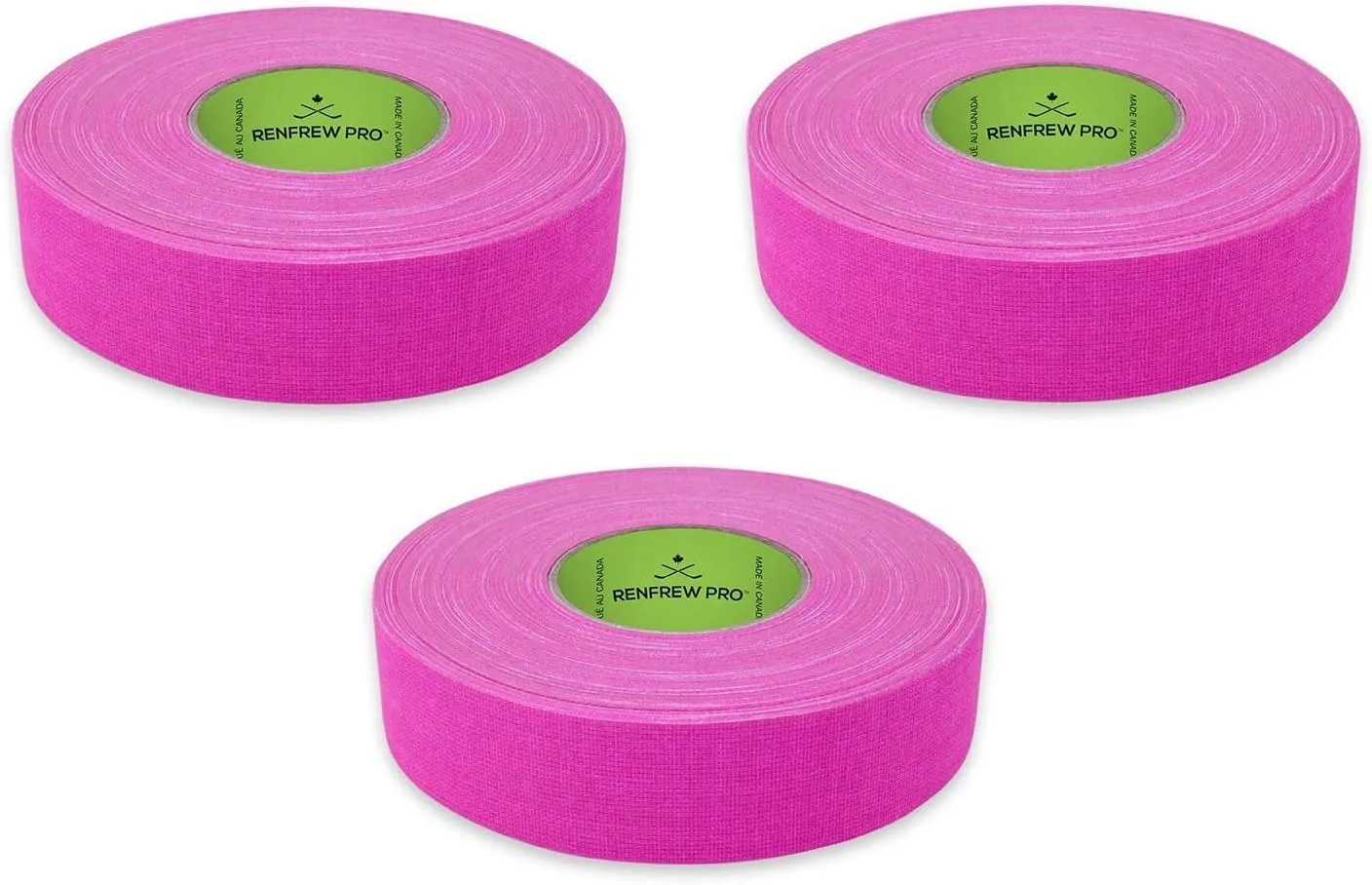 Renfrew PRO Cloth Hockey Stick, Blade Tape - 24MM x 25M (Pink - 3 Roll Pack)