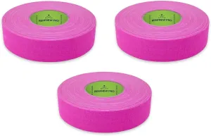 Renfrew PRO Cloth Hockey Stick, Blade Tape - 24MM x 25M (Pink - 3 Roll Pack)