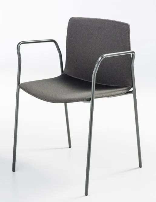 Rest 4-Leg Stacking Chair Upholstered