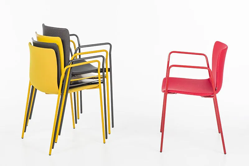 Rest 4-Leg Stacking Chair Upholstered