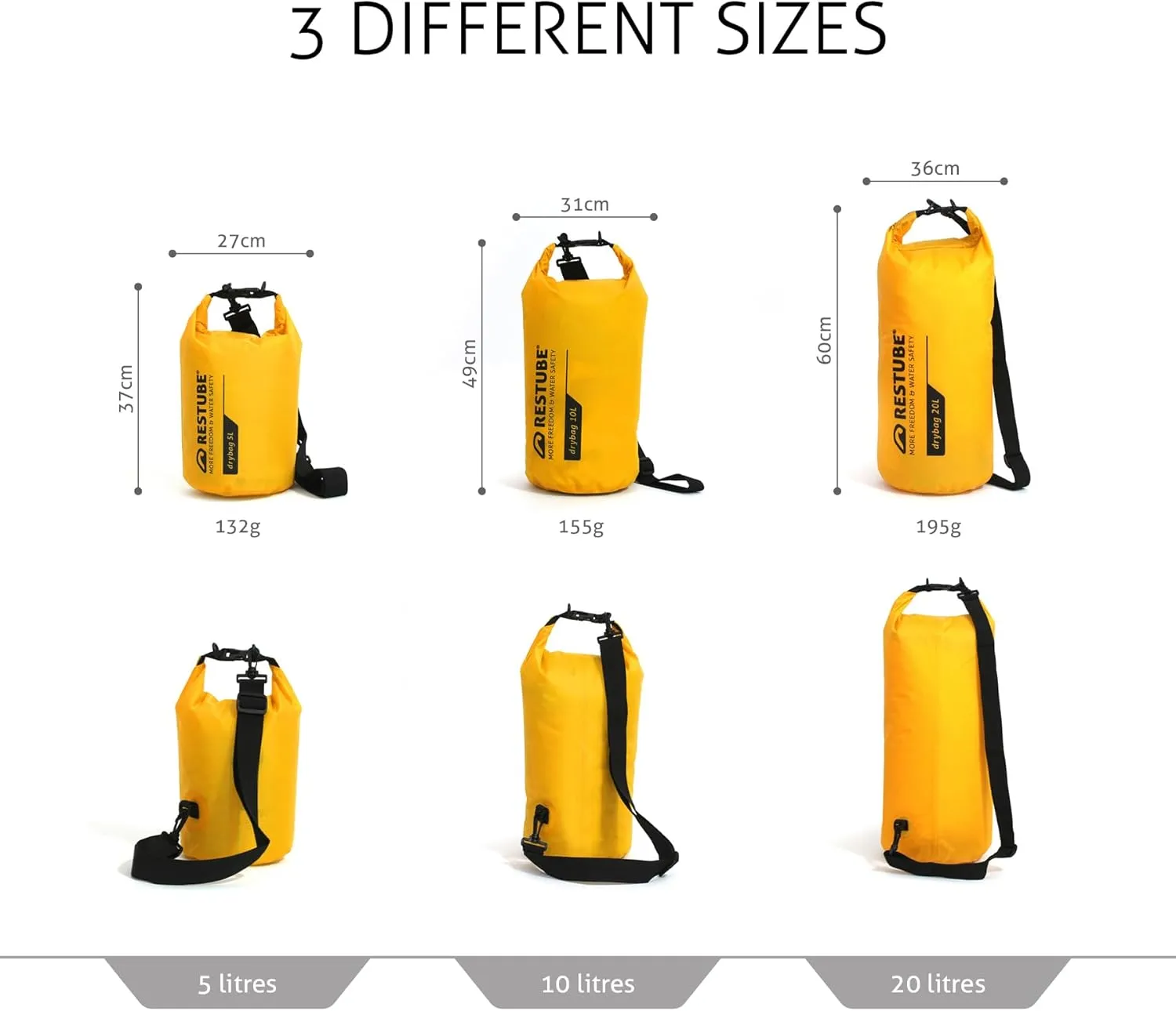 restube Waterproof Drybag - Premium Quality for Ultimate Protection | Versatile and Spacious | Ideal for Travel, Hiking, Water Activities | 100% Waterproof and Durable