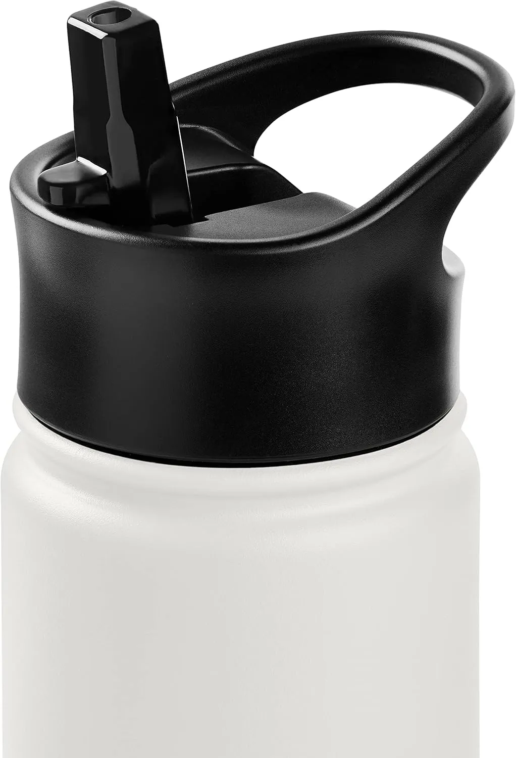 Retrospec Alder Insulated Water Bottle with Straw Lid & Handle Cap - Stainless Steel Wide Mouth Double-Wall Vacuum Insulated Thermos - BPA Free Leakproof Canteen
