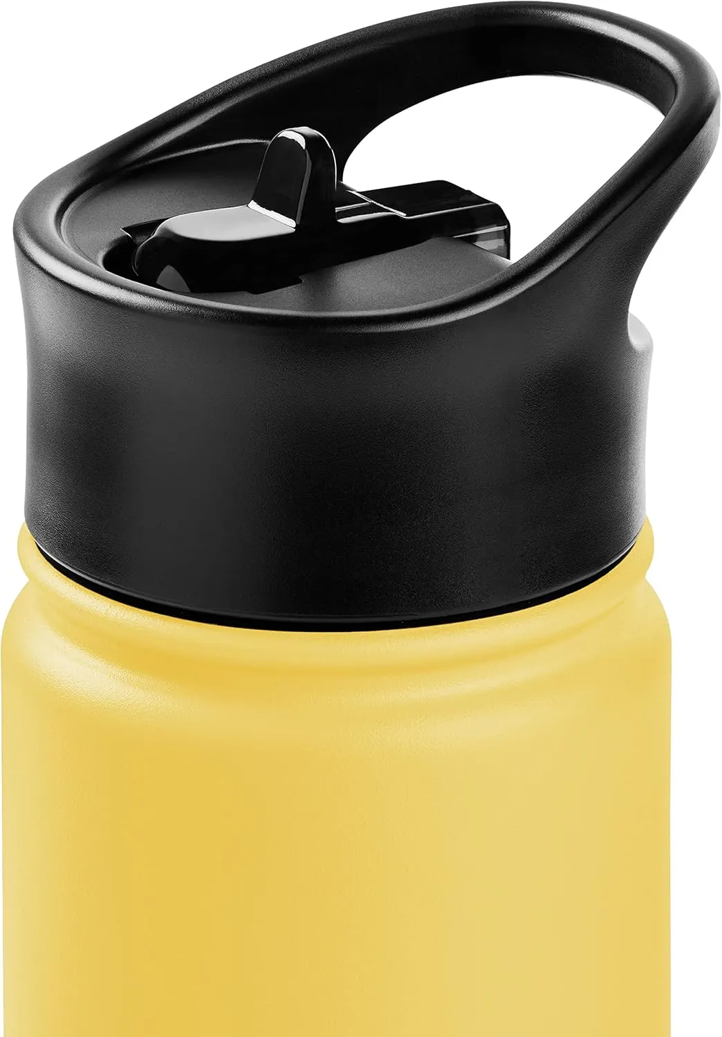 Retrospec Alder Insulated Water Bottle with Straw Lid & Handle Cap - Stainless Steel Wide Mouth Double-Wall Vacuum Insulated Thermos - BPA Free Leakproof Canteen