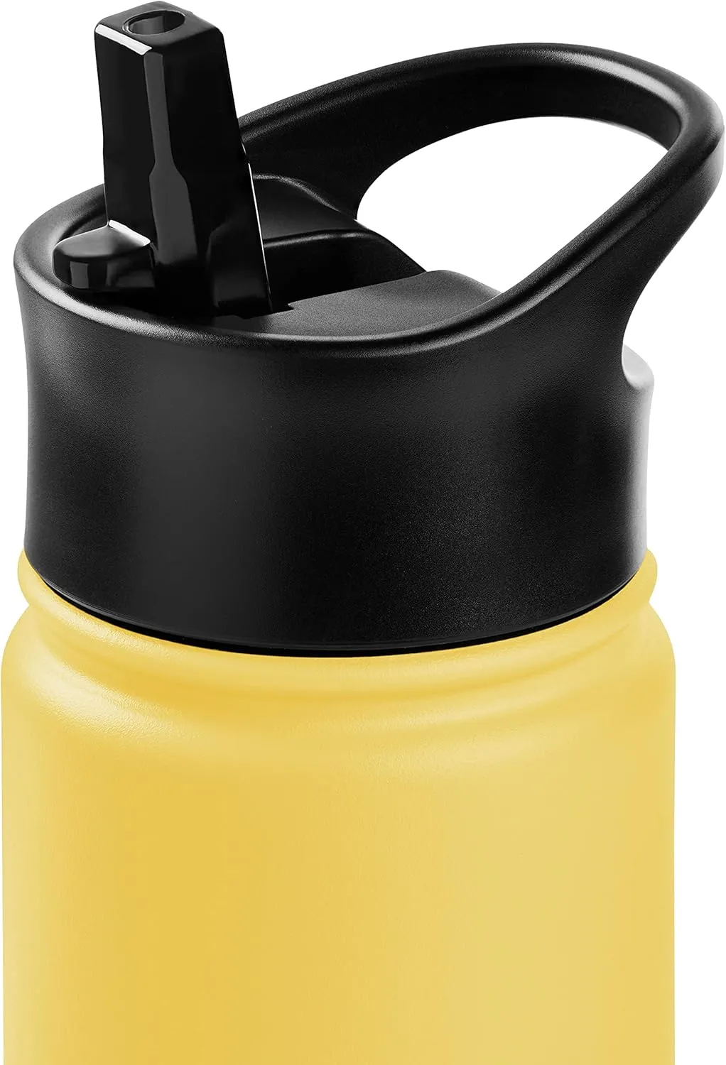 Retrospec Alder Insulated Water Bottle with Straw Lid & Handle Cap - Stainless Steel Wide Mouth Double-Wall Vacuum Insulated Thermos - BPA Free Leakproof Canteen