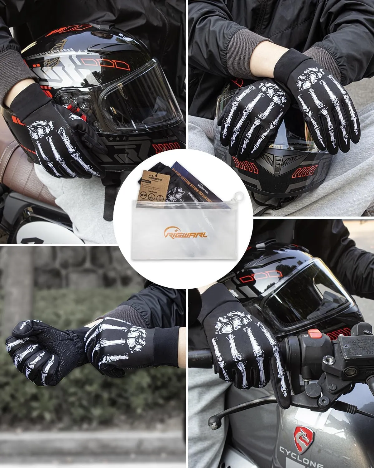 RIGWARL Gloves for Cool&Cold Weather Waterproof, Winter Gloves for Men Women Touch Screen